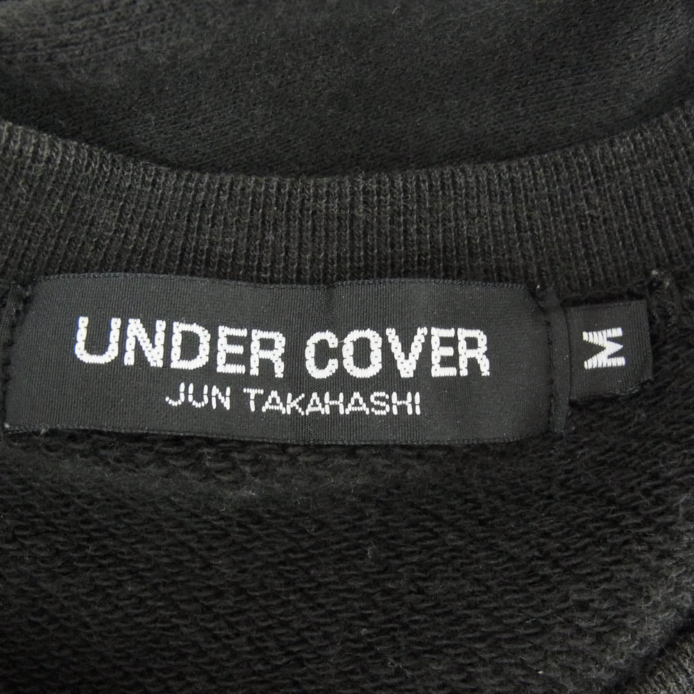 UNDERCOVER アンダーカバー ロゴプリント クルーネック スウェット トレーナー ブラック系 M【中古】