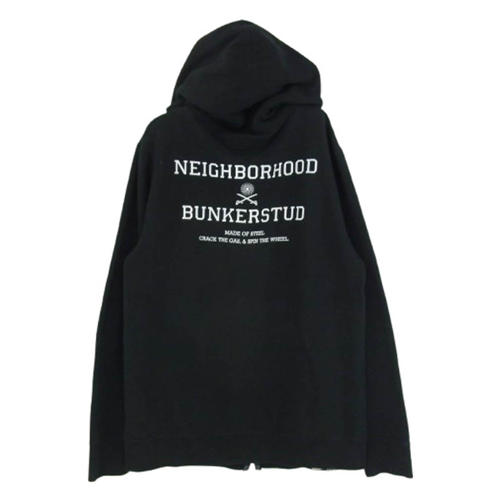 NEIGHBORHOOD ネイバーフッド 102OCBDN-CSM01S BUNKER STUD PSYCHO サイコ フルジップ パーカー フーディー ブラック系 L【中古】