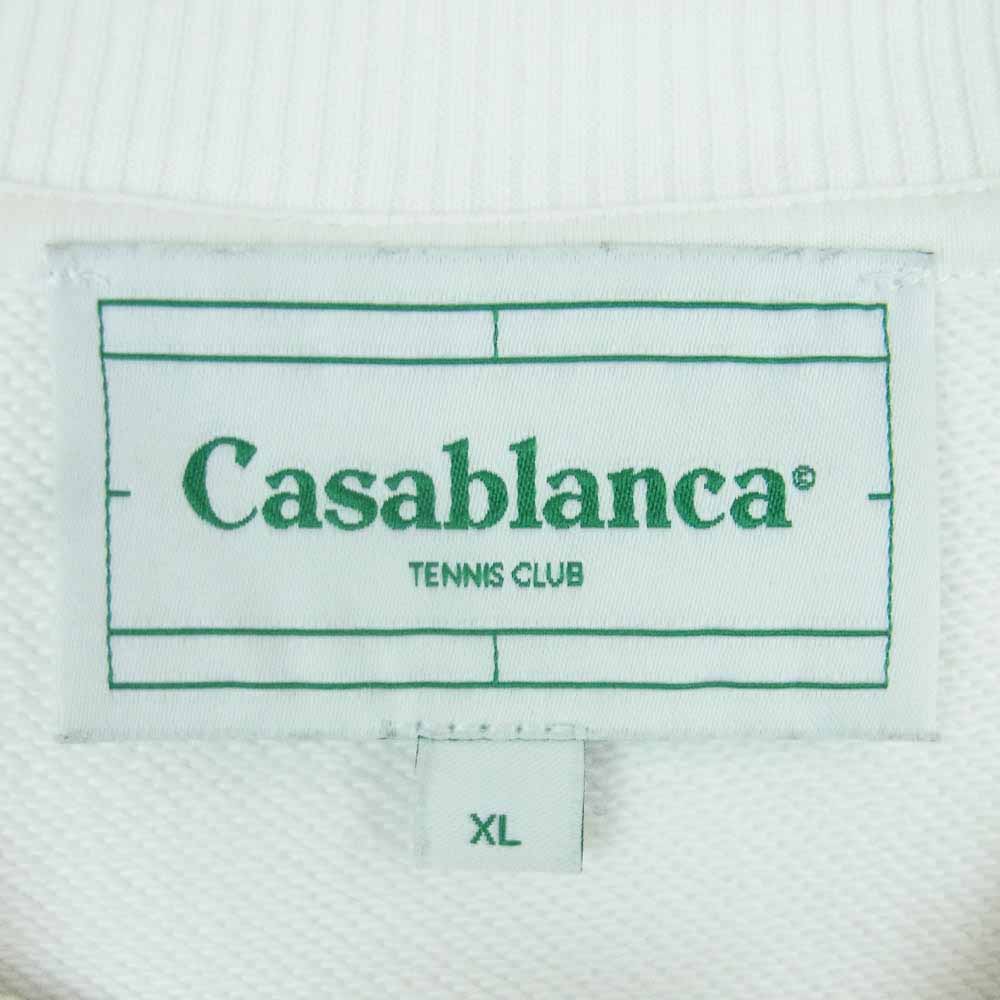 カサブランカ 23SS CASABLANCA23SS-8 グラフィックプリント クルーネック スウェット トレーナー ホワイト系 XL【中古】