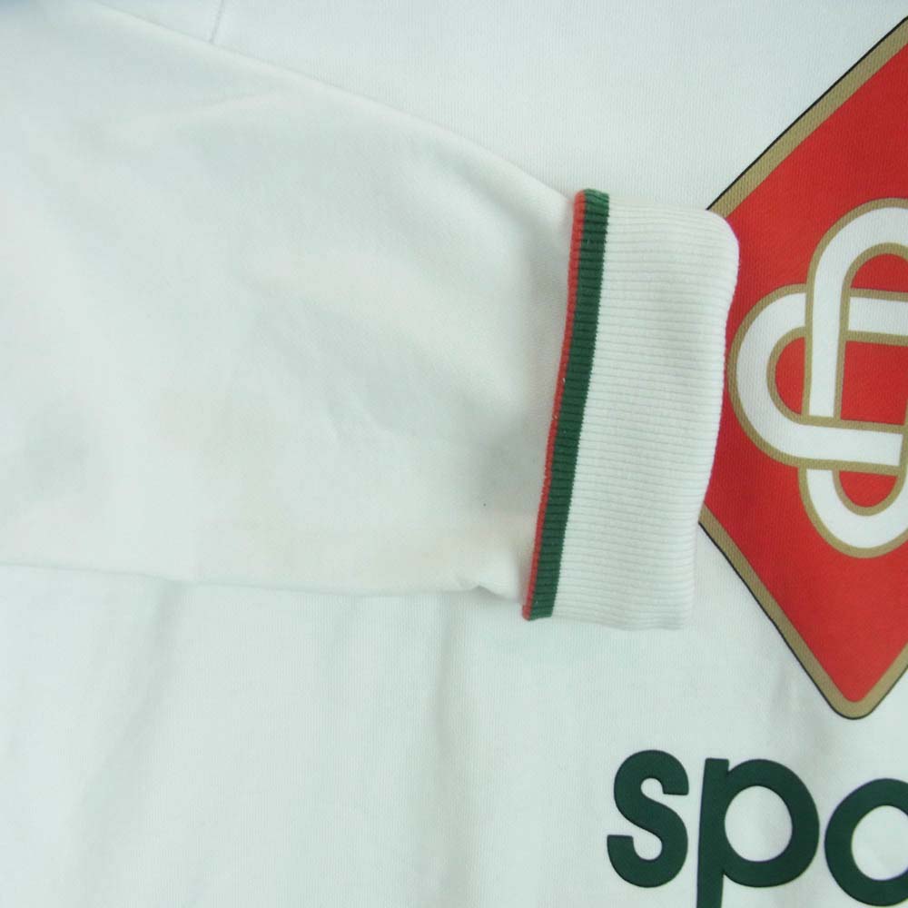 カサブランカ 23SS CASABLANCA23SS-8 グラフィックプリント クルーネック スウェット トレーナー ホワイト系 XL【中古】