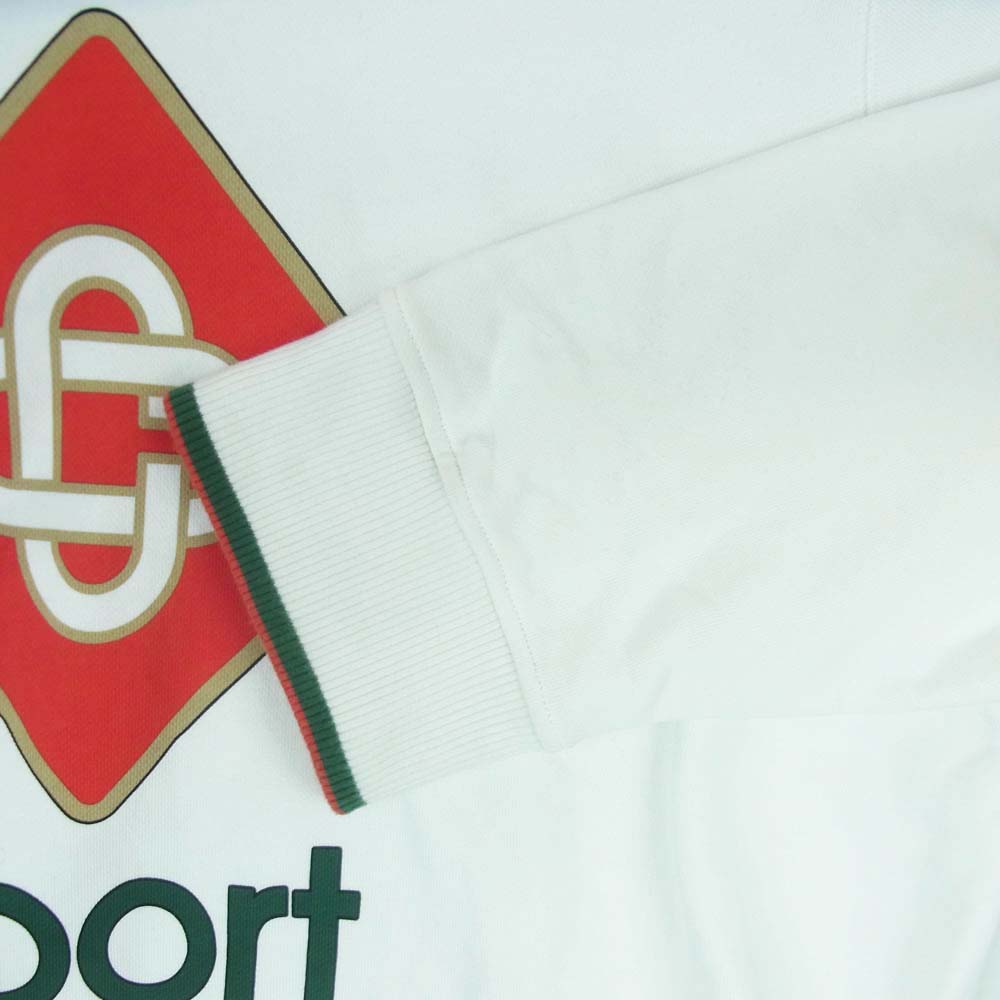 カサブランカ 23SS CASABLANCA23SS-8 グラフィックプリント クルーネック スウェット トレーナー ホワイト系 XL【中古】