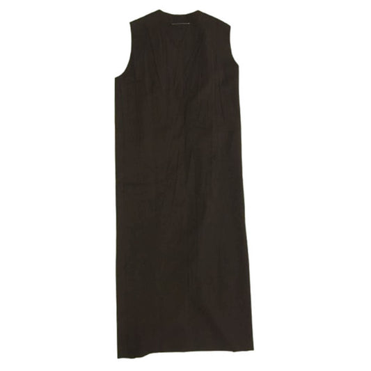 MAISON MARGIELA メゾンマルジェラ 20AW S32CU0140 MM6 エムエムシックス シワ加工 Vネック ノースリーブワンピース ダークブラウン系 38【美品】【中古】
