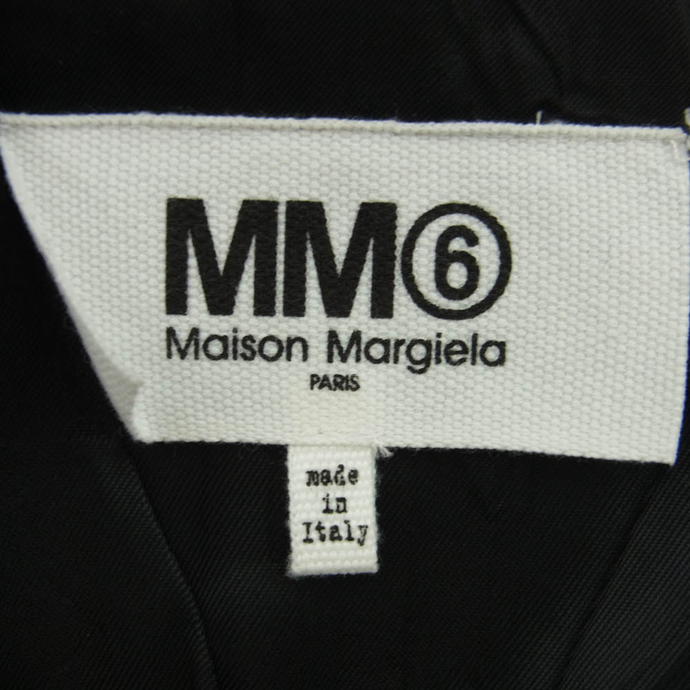 MAISON MARGIELA メゾンマルジェラ 20AW S32CU0140 MM6 エムエムシックス シワ加工 Vネック ノースリーブワンピース ダークブラウン系 38【美品】【中古】