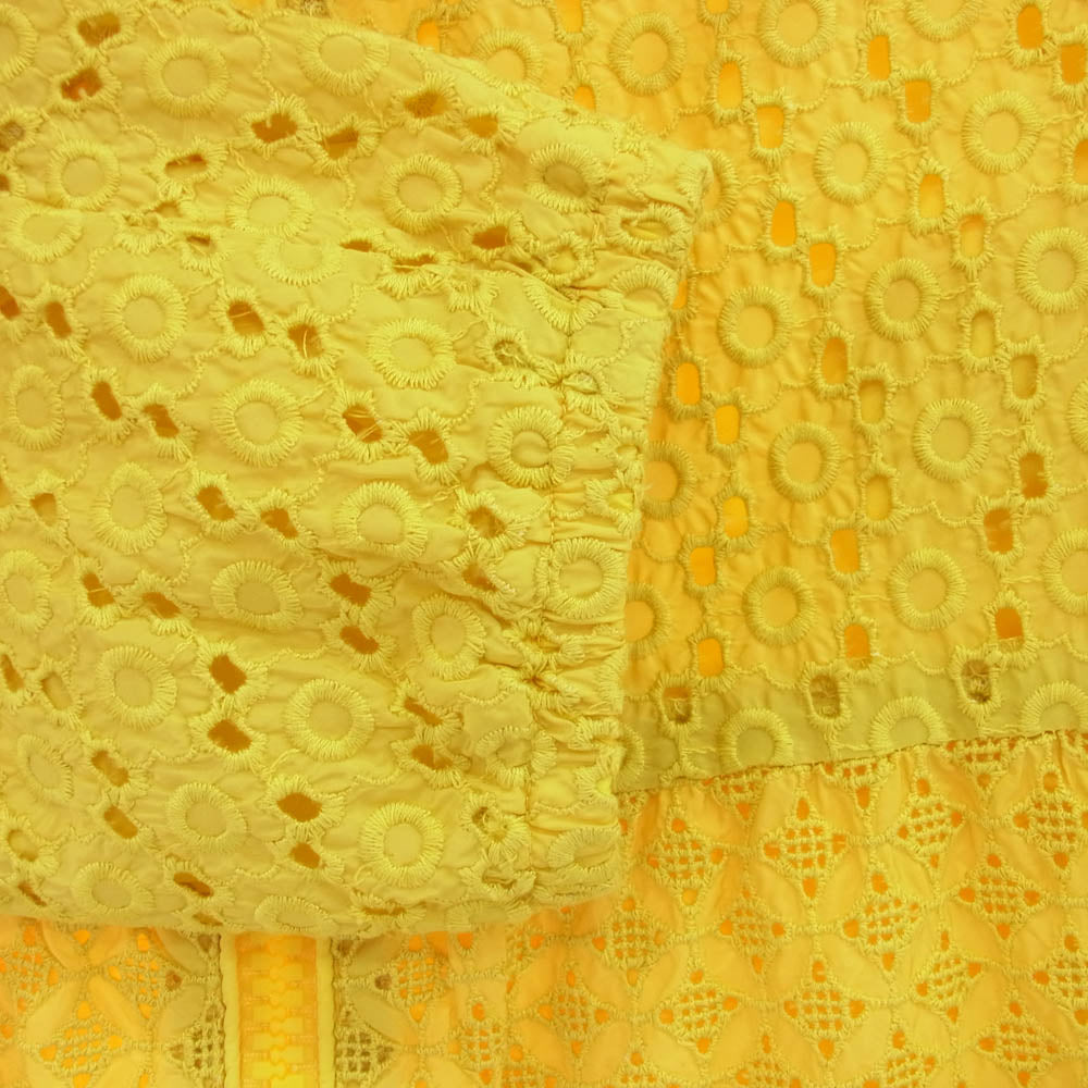 MONCLER モンクレール ETAIN エンブロイダリ― ジップアップ フーデッド ジャケット イエロー系【中古】