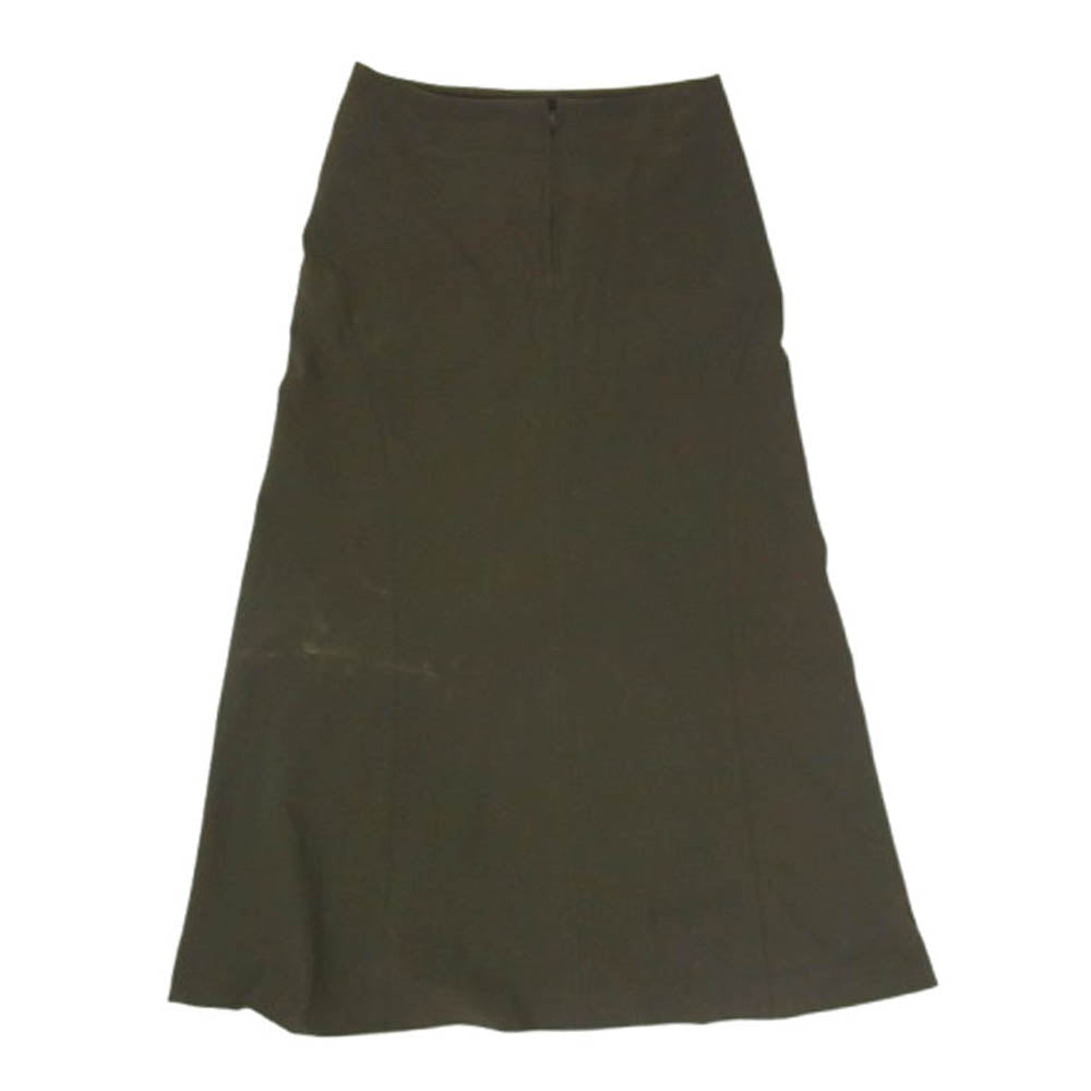 ISSEY MIYAKE イッセイミヤケ IM04FG047 本ライン ナイロン ロングスカート カーキ系 1【中古】