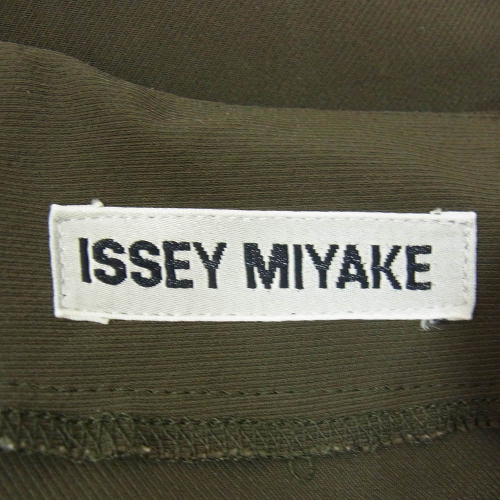 ISSEY MIYAKE イッセイミヤケ IM04FG047 本ライン ナイロン ロングスカート カーキ系 1【中古】