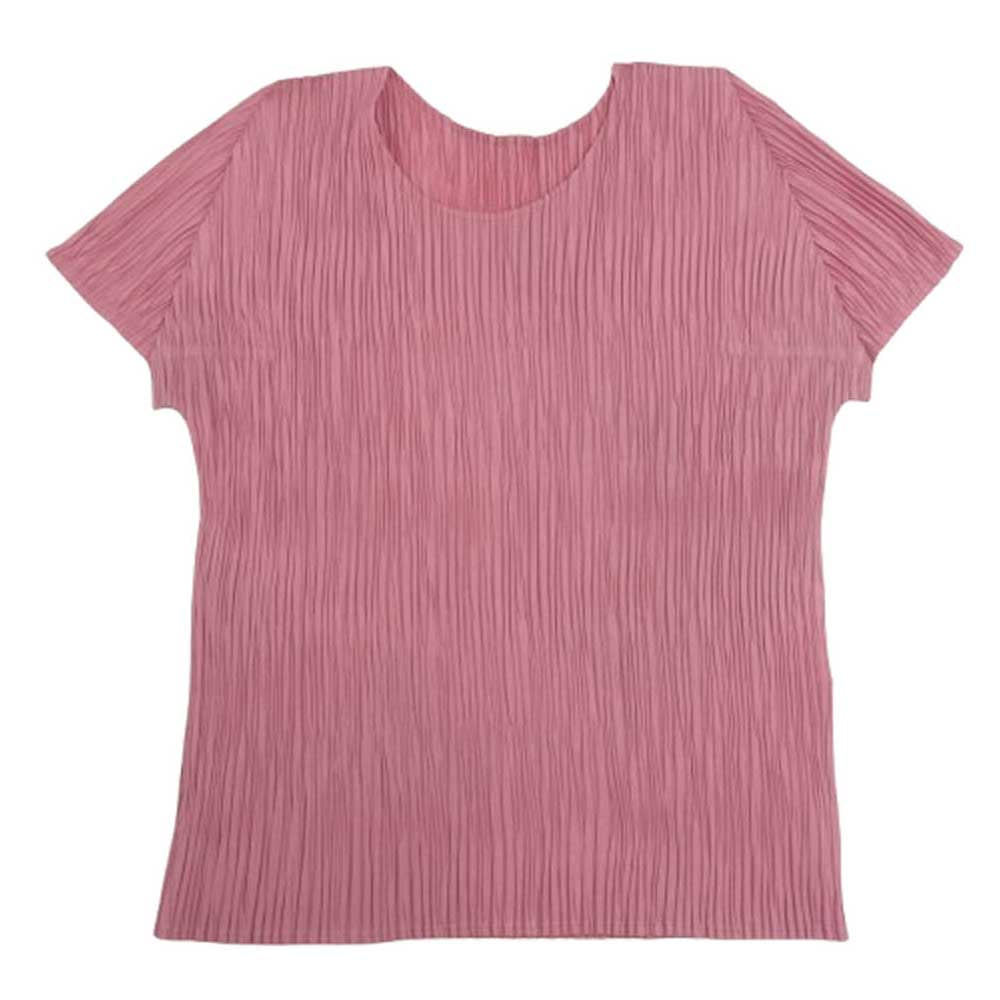 PLEATS PLEASE プリーツプリーズ イッセイミヤケ PP63-JK602 プリーツ加工 フレンチスリーブ カットソー Tシャツ ピンク系 3【中古】
