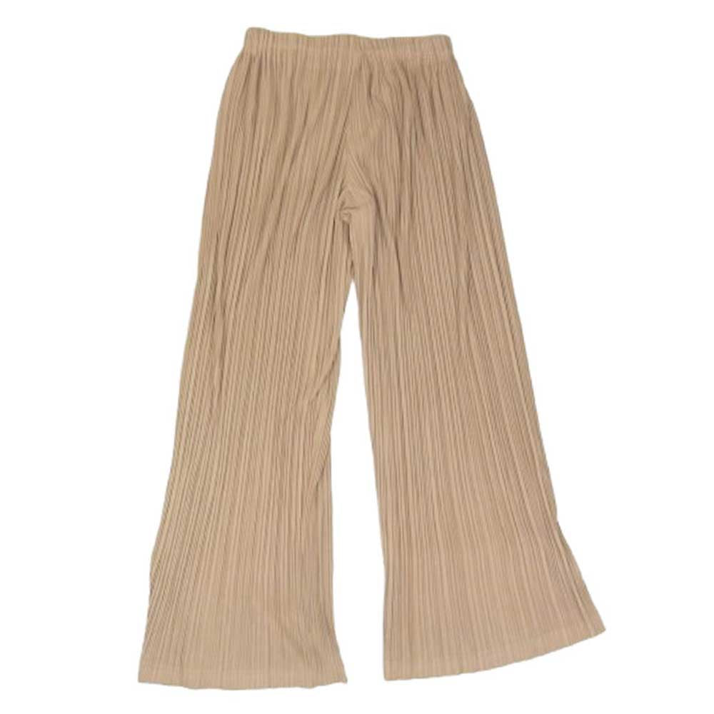 ISSEY MIYAKE イッセイミヤケ IM22FF914 本ライン プリーツ加工 ロング パンツ ベージュ ベージュ系 2【中古】