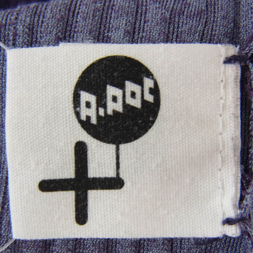 ISSEY MIYAKE イッセイミヤケ A-POC PLEATS PLEASE エーポック プリーツプリーズ フリンジカッティング 半袖 カットソー Tシャツ パープル系 サイズ表記無【中古】