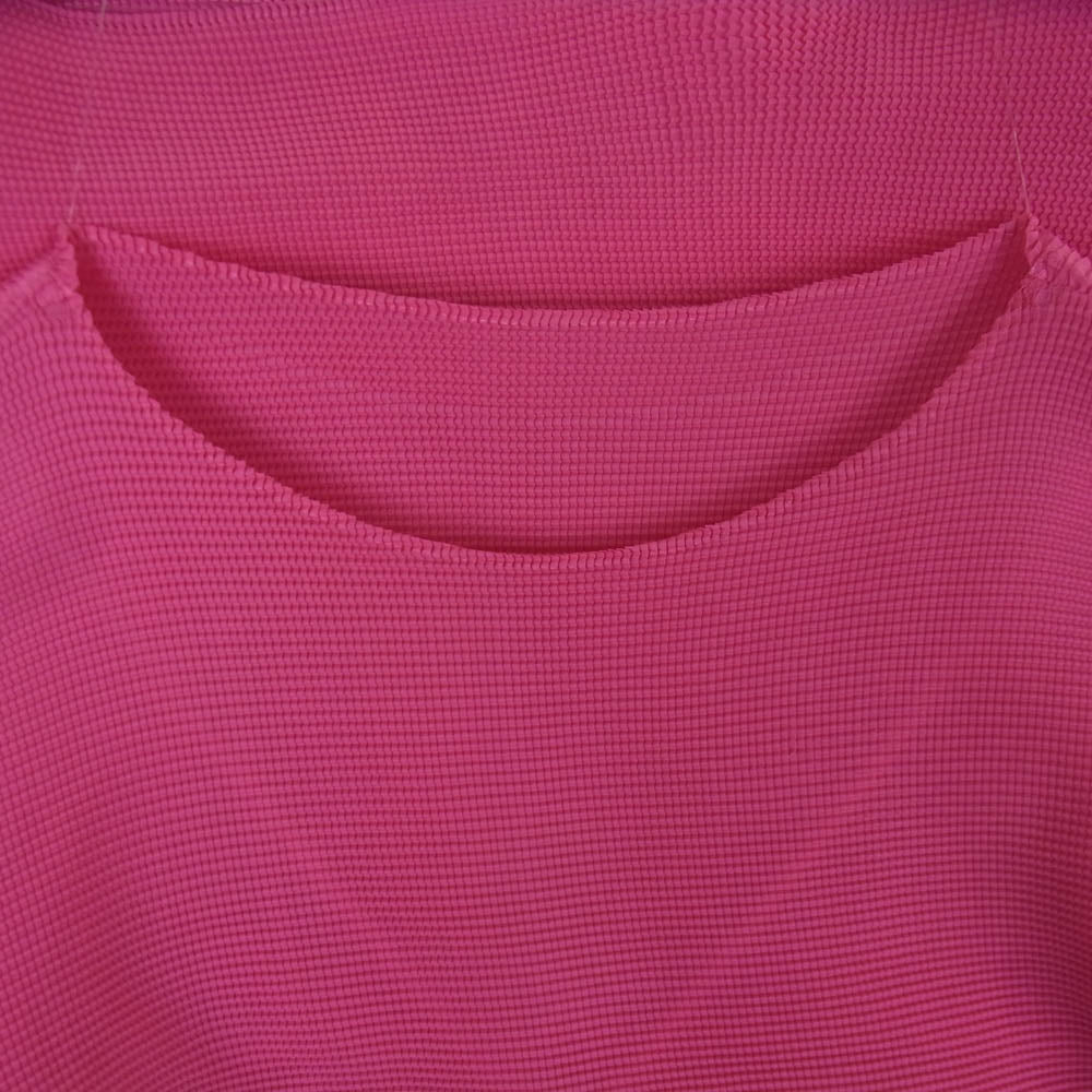 ISSEY MIYAKE イッセイミヤケ MI163FK128 メッシュプリーツ加工 カットソー トップス フィリピン製 ピンク系【中古】