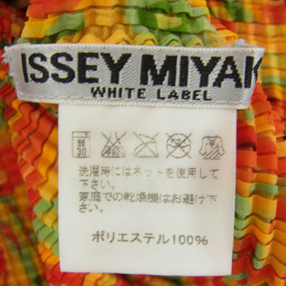 ISSEY MIYAKE イッセイミヤケ IM24FJ504 WHITE LABEL ホワイトレーベル プリーツ加工 ボトルネック 総柄 長袖 カットソー Tシャツ マルチカラー系 2【中古】