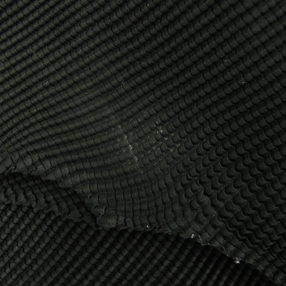 ISSEY MIYAKE イッセイミヤケ MI55FK105 me ミー プリーツ加工 ボトルネック 半袖 カットソー Tシャツ ブラック ブラック系【中古】