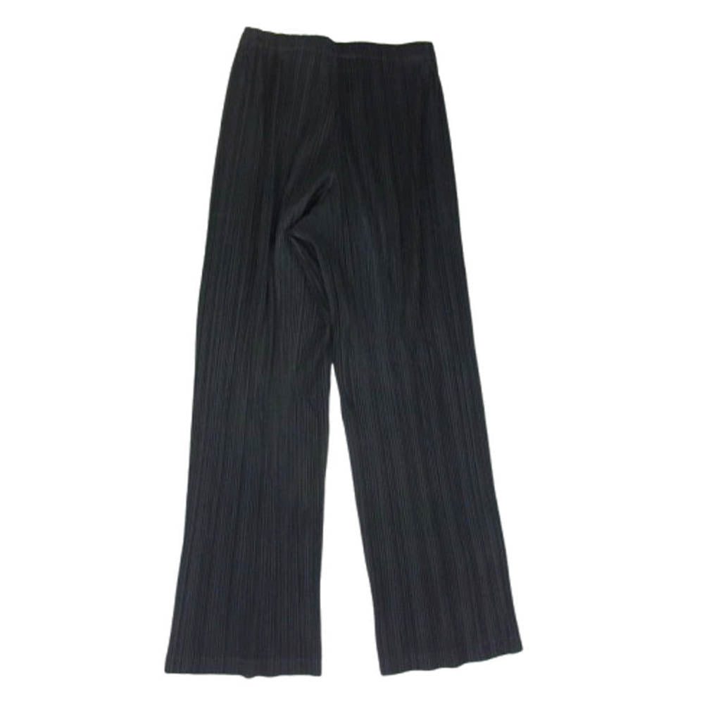PLEATS PLEASE プリーツプリーズ イッセイミヤケ 7565052 プリーツ加工 ウエストゴム イージー パンツ ブラック系 3【中古】