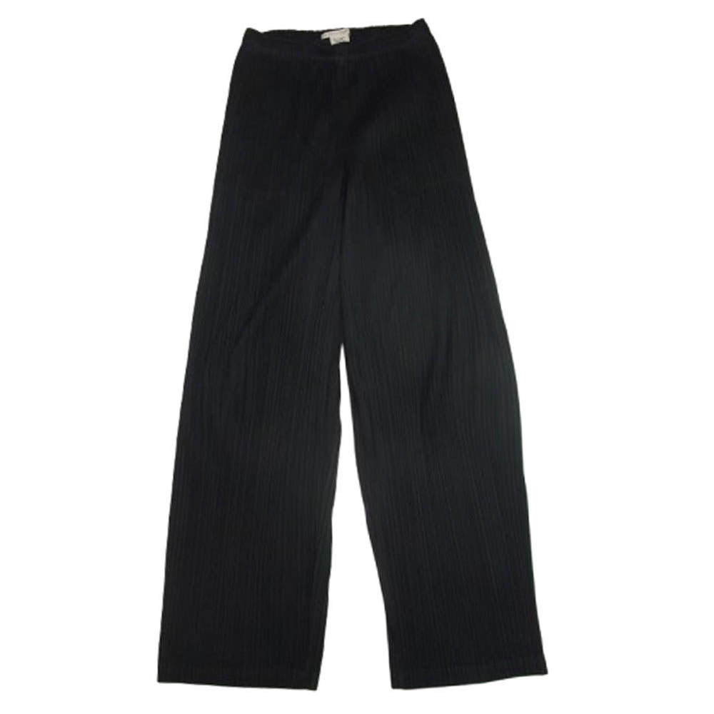 PLEATS PLEASE プリーツプリーズ イッセイミヤケ PP71-JF125 プリーツ加工 ウエストゴム イージー パンツ ブラック系 3【中古】