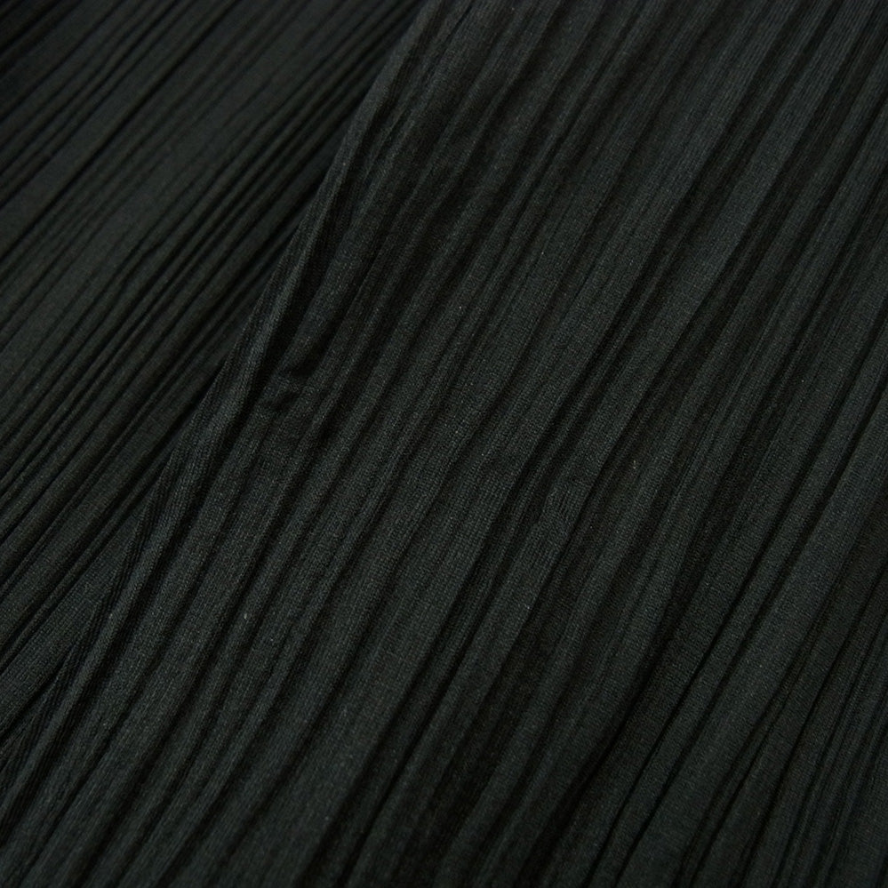 PLEATS PLEASE プリーツプリーズ イッセイミヤケ PP55-JF105 BASICS ベーシック プリーツ加工 ウエストゴム イージー パンツ ブラック系 3【中古】