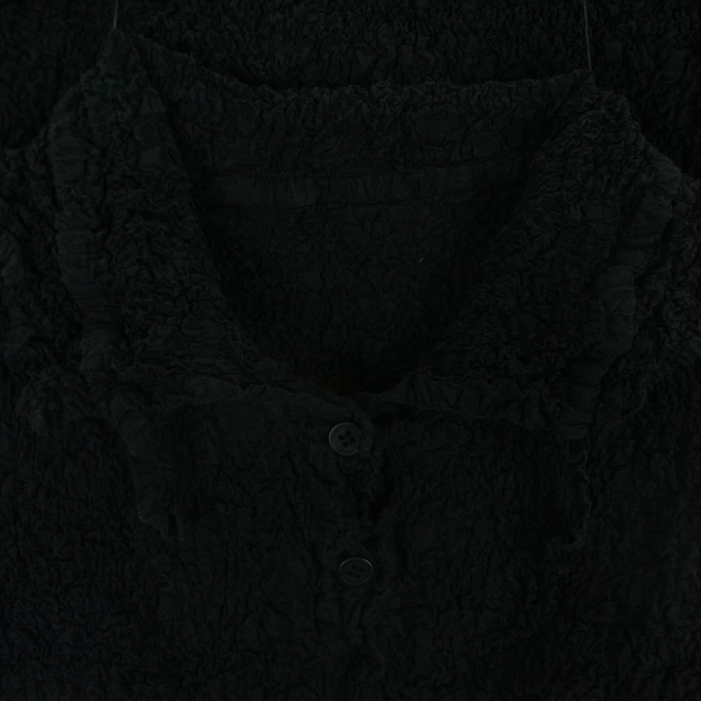 ISSEY MIYAKE イッセイミヤケ MI92FM129 カリフラワー 製品染め 半袖 シャツ トップス 日本製 ブラック系【中古】