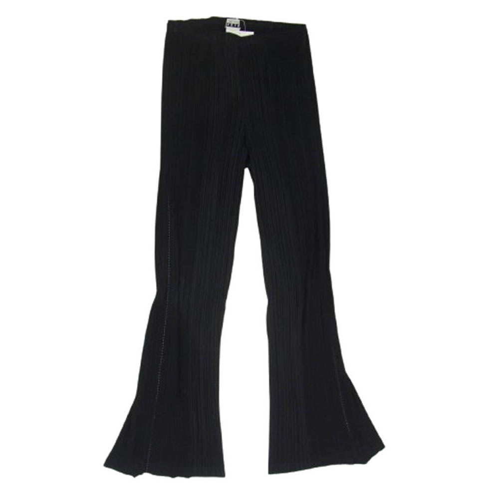 ISSEY MIYAKE イッセイミヤケ IF62FF201 FETTE プリーツ加工 フレア イージー パンツ ブラック系 2【中古】