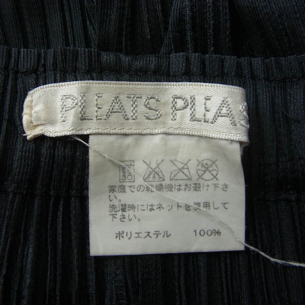 PLEATS PLEASE プリーツプリーズ イッセイミヤケ PP01-JF823 プリーツ加工 ウエストゴム イージー パンツ ブラック系 3【中古】