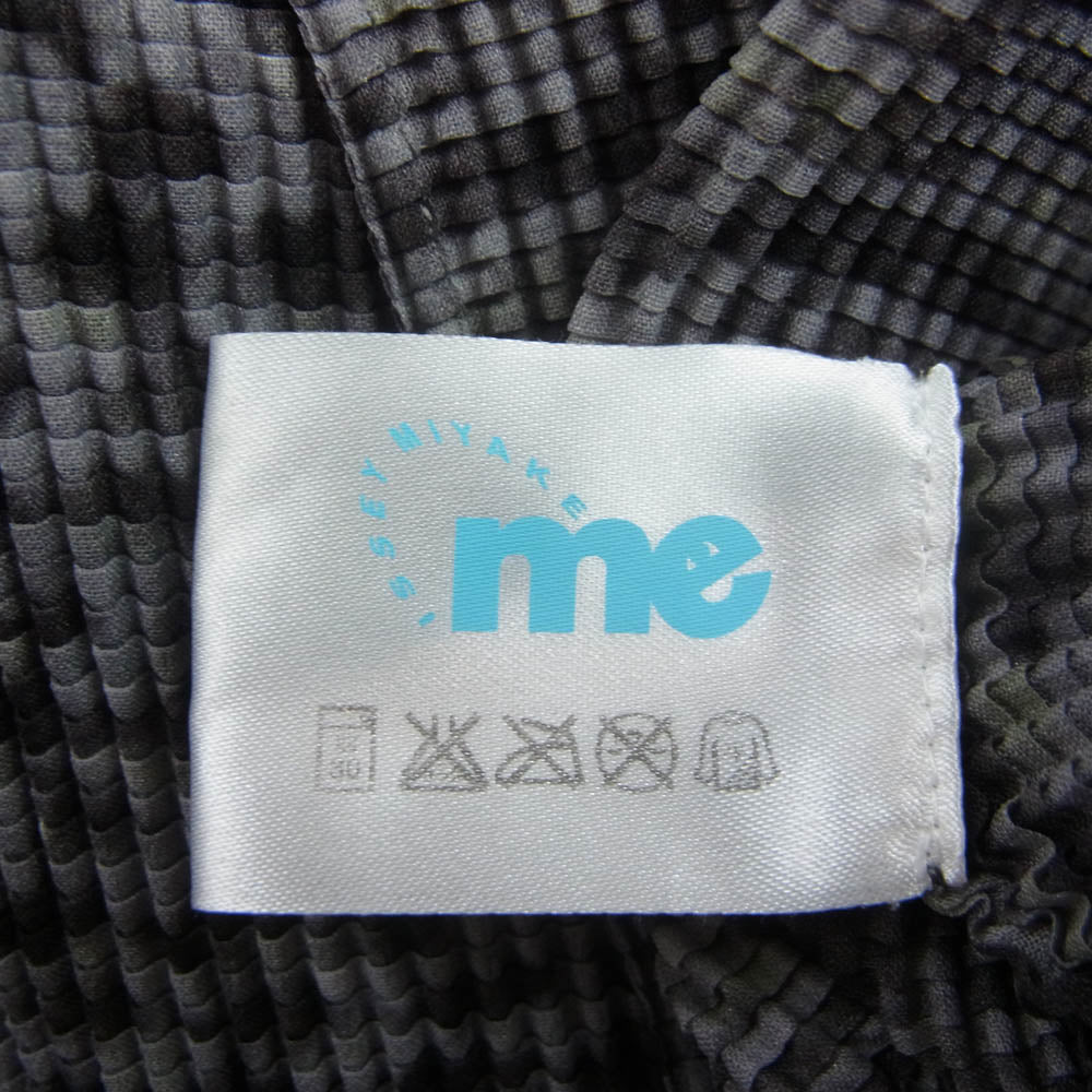 ISSEY MIYAKE イッセイミヤケ MI41FO131 me ミー ニット転写 ボタンレス カーディガン ジャケット ブラック系【中古】