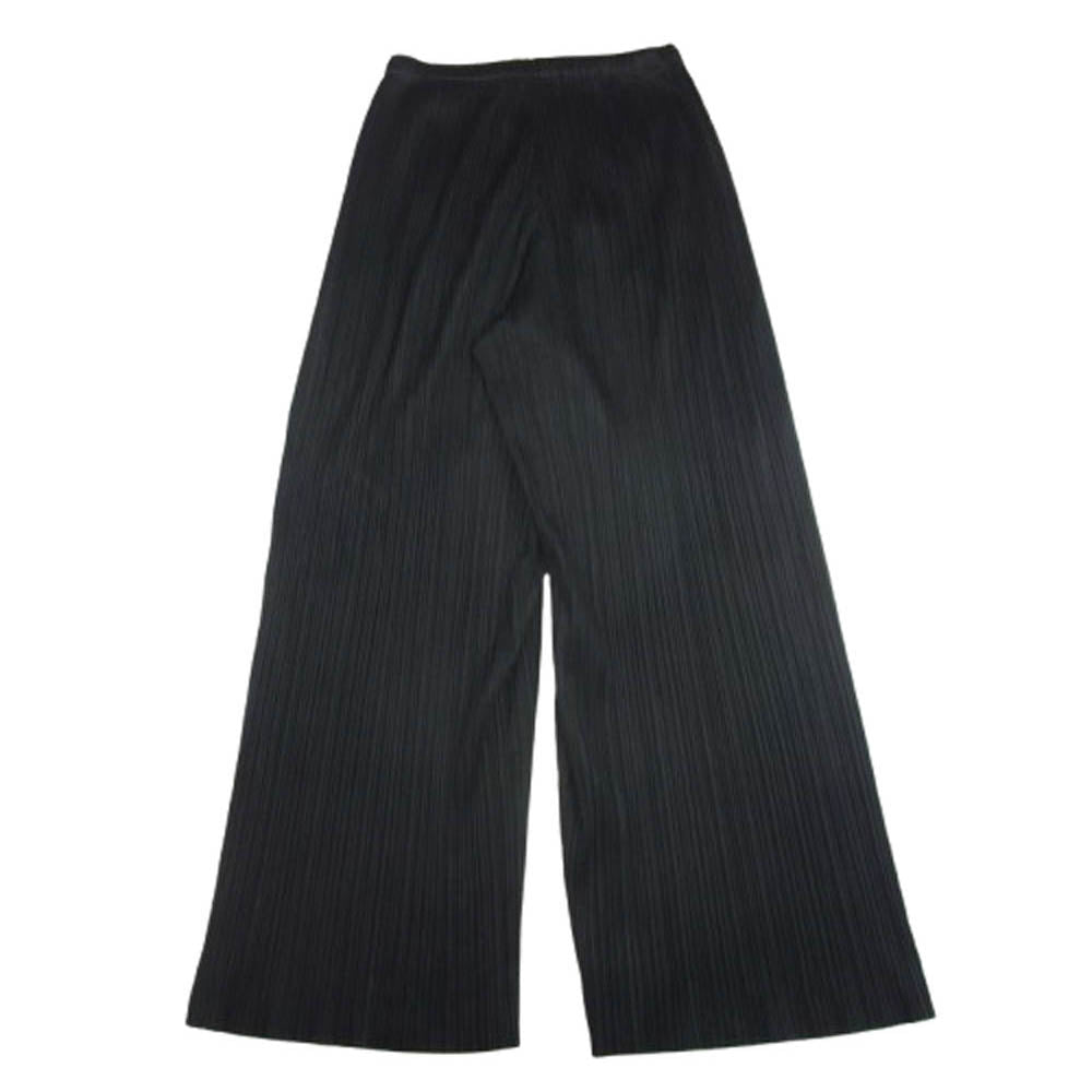 PLEATS PLEASE プリーツプリーズ イッセイミヤケ PP55-JF105 プリーツ加工 ウエストゴム イージー パンツ ブラック系 4【中古】