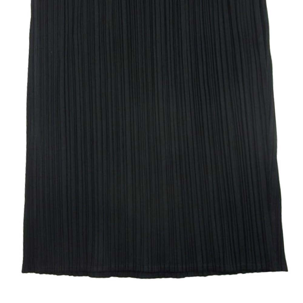 PLEATS PLEASE プリーツプリーズ イッセイミヤケ PP55-JF105 プリーツ加工 ウエストゴム イージー パンツ ブラック系 4【中古】