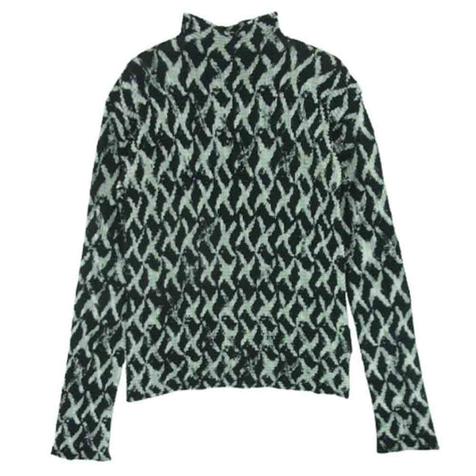 ISSEY MIYAKE イッセイミヤケ IF62FJ293 FETE ボトルネック 総柄 長袖 カットソー 日本製 ブラック系 ホワイト系 02【中古】