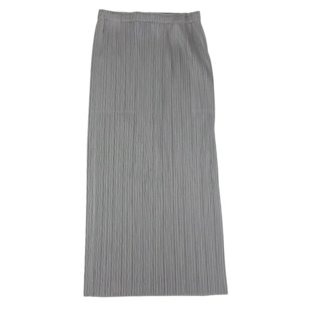PLEATS PLEASE プリーツプリーズ イッセイミヤケ PP55-JG112 プリーツ加工 ロング スカート グレー系 2【中古】