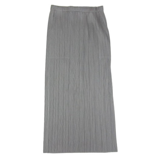 PLEATS PLEASE プリーツプリーズ イッセイミヤケ PP55-JG112 プリーツ加工 ロング スカート グレー系 2【中古】