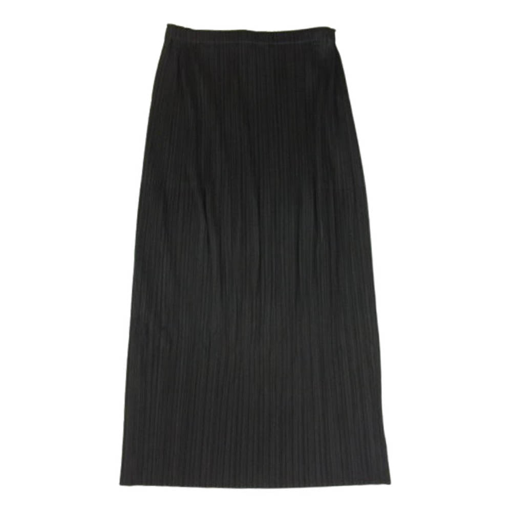 PLEATS PLEASE プリーツプリーズ イッセイミヤケ PP55-JG112 プリーツ加工 ロング スカート ブラック系 3【中古】