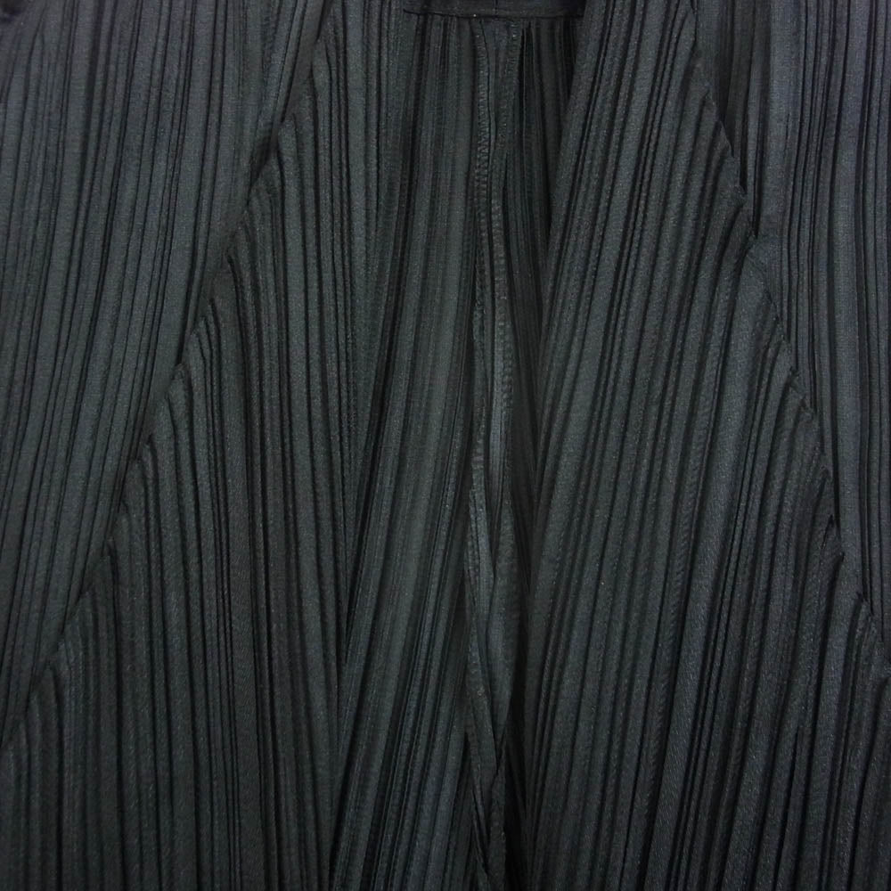 PLEATS PLEASE プリーツプリーズ イッセイミヤケ PP71-J0122 プリーツ加工 ショールカラー カーディガン ジャケット ブラック系 3【中古】