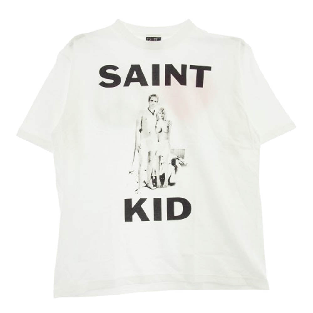 SAINT MICHAEL セントマイケル 23AW SM-A23-0000-C31 The Kid Laroi SS TEE ザキッドラロイ プリント 半袖 Tシャツ ホワイト系 L【新古品】【未使用】【中古】
