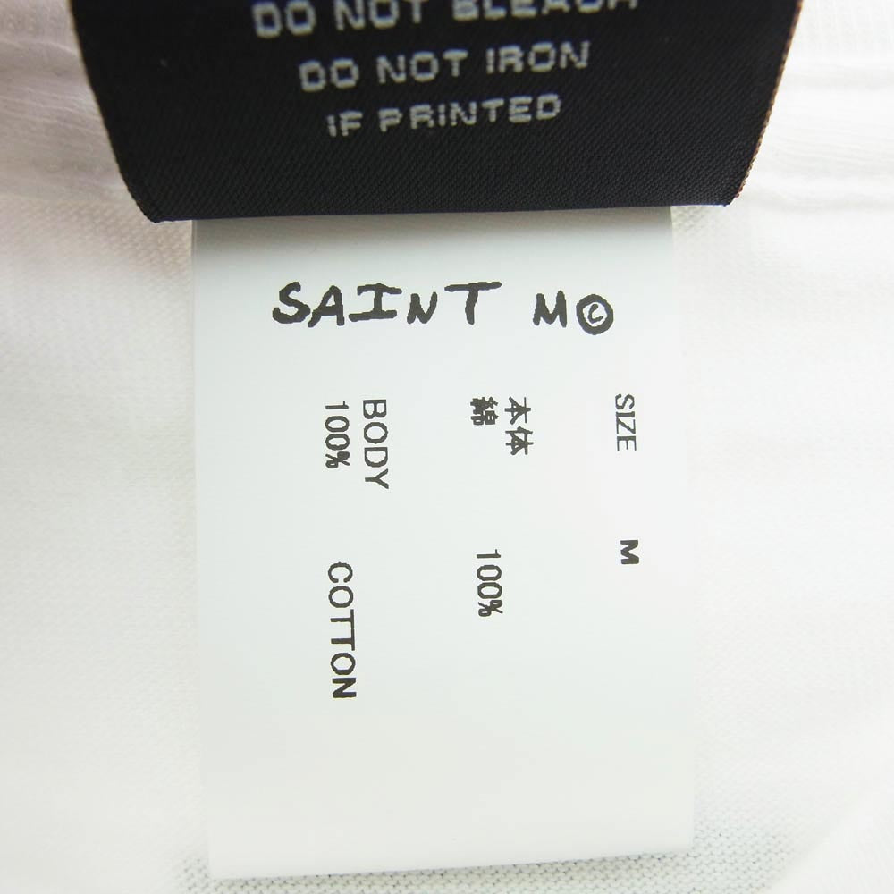 SAINT MICHAEL セントマイケル 23AW SM-A23-0000-C31 The Kid Laroi SS TEE ザキッドラロイ プリント 半袖 Tシャツ ホワイト系 M【新古品】【未使用】【中古】