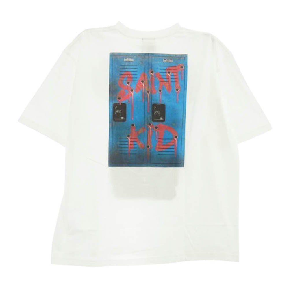 SAINT MICHAEL セントマイケル 23AW SM-A23-0000-C32 The Kid LAROI S/S TEE ザキッドラロイ プリント 半袖 Tシャツ ホワイト系 XL【新古品】【未使用】【中古】