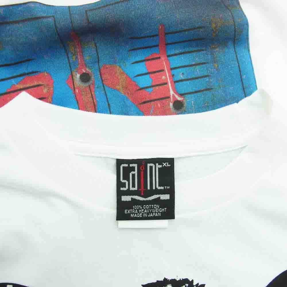SAINT MICHAEL セントマイケル 23AW SM-A23-0000-C32 The Kid LAROI S/S TEE ザキッドラロイ プリント 半袖 Tシャツ ホワイト系 XL【新古品】【未使用】【中古】