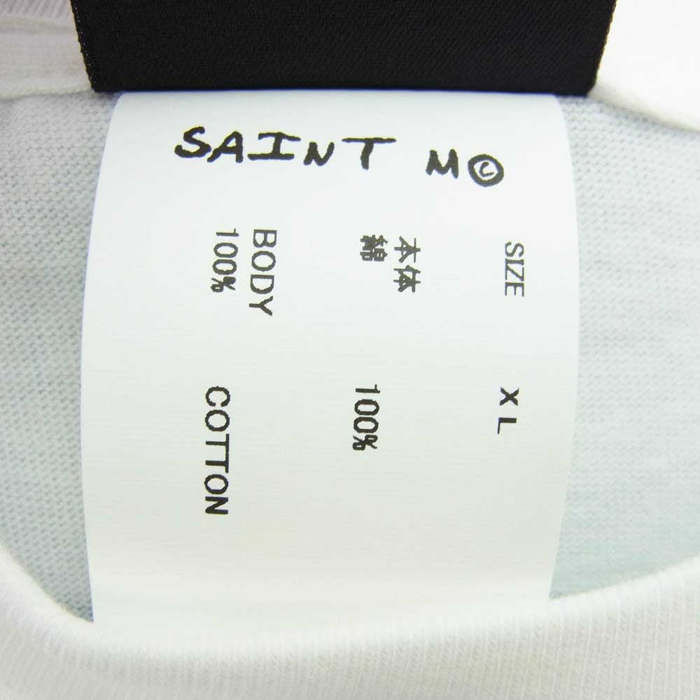 SAINT MICHAEL セントマイケル 23AW SM-A23-0000-C32 The Kid LAROI S/S TEE ザキッドラロイ プリント 半袖 Tシャツ ホワイト系 XL【新古品】【未使用】【中古】