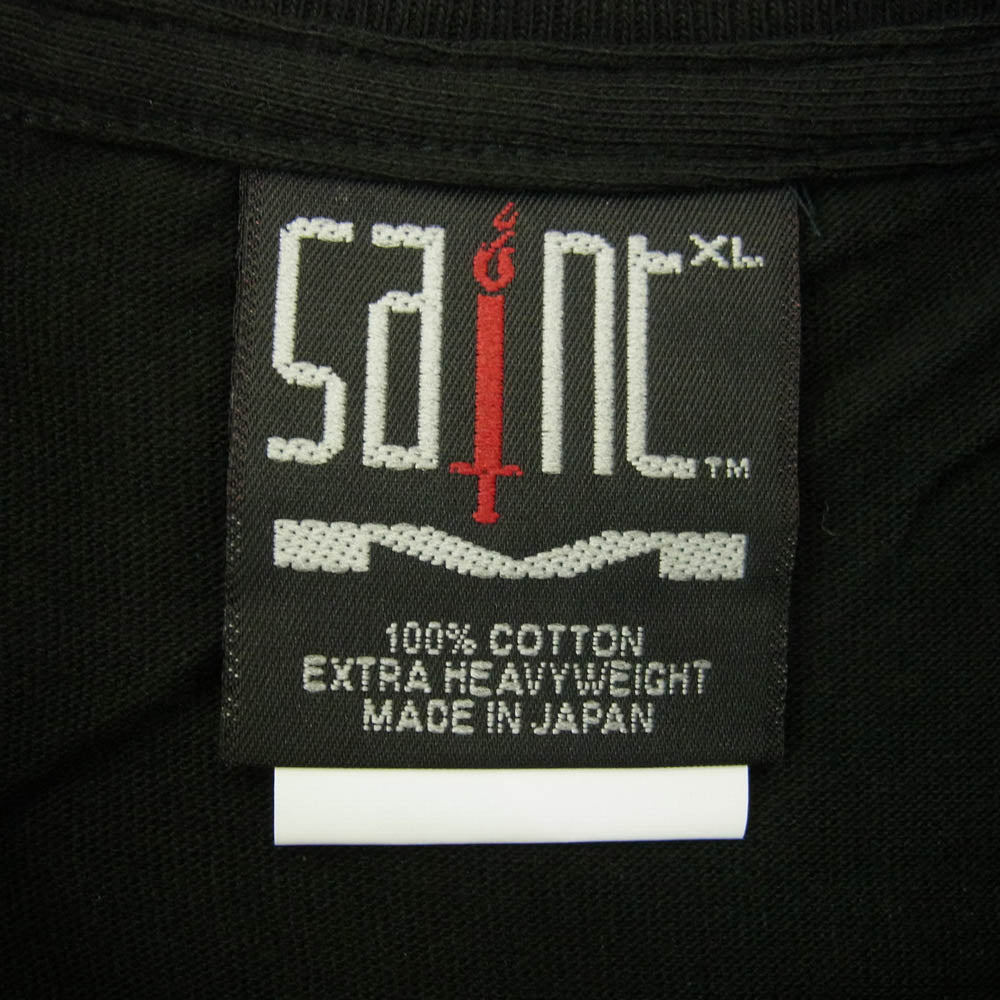 SAINT MICHAEL セントマイケル 23AW SM-A23-0000-C33 The Kid LAROI S/S TEE ザキッドラロイ プリント 半袖 Tシャツ ブラック系 XL【新古品】【未使用】【中古】