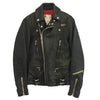 Lewis Leathers ルイスレザー Lightning Sheep ライトニング シープスキン レザー ダブル ライダース ジャケット ブラック系 32【中古】