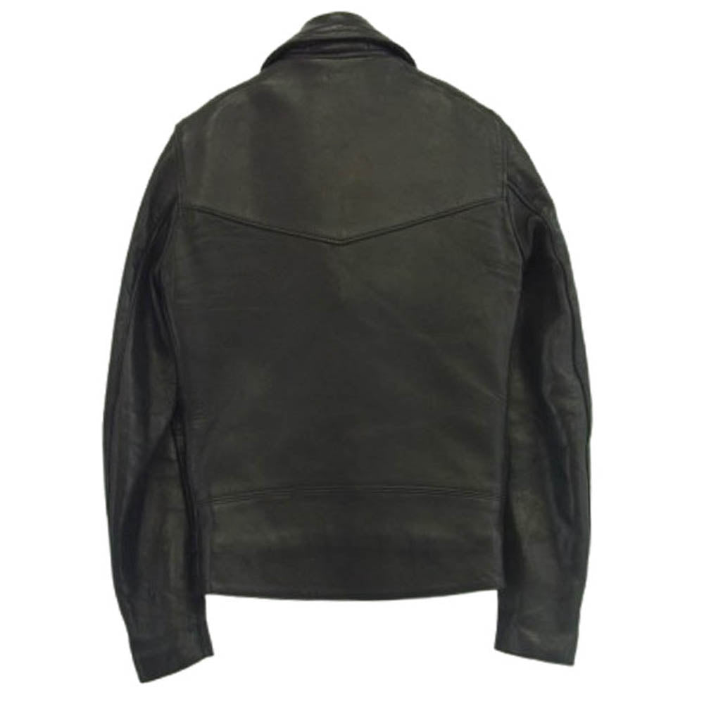 Lewis Leathers ルイスレザー Lightning Sheep ライトニング シープスキン レザー ダブル ライダース ジャケット ブラック系 32【中古】