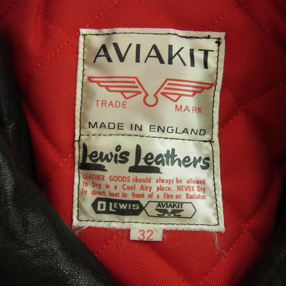 Lewis Leathers ルイスレザー Lightning Sheep ライトニング シープスキン レザー ダブル ライダース ジャケット ブラック系 32【中古】