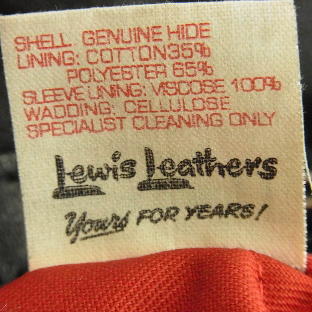 Lewis Leathers ルイスレザー Lightning Sheep ライトニング シープスキン レザー ダブル ライダース ジャケット ブラック系 32【中古】