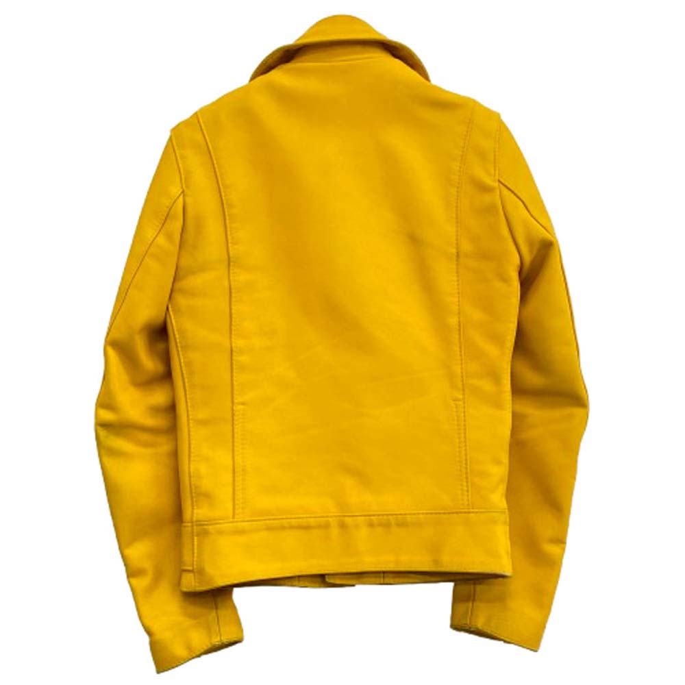 Lewis Leathers ルイスレザー Bermuda バミューダ LIXジップ ダブル ライダース ジャケット イエロー系 34【中古】