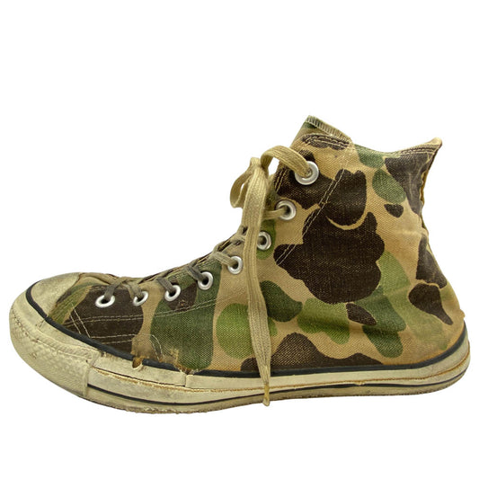 CONVERSE コンバース USA製 観賞用 ヴィンテージ 80s ALL STAR HI 83CAMO オールスターハイ 83カモ オリジナル ヴィンテージ キャンバス ハイカットスニーカー マルチカラー系 US 12.5【中古】