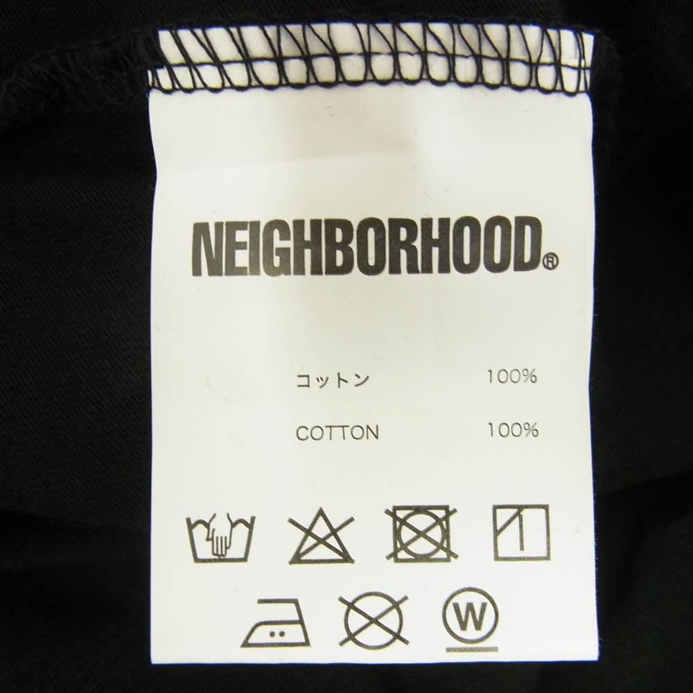 NEIGHBORHOOD ネイバーフッド 20AW 202PCMHN-LT01S × Motor Head モーターヘッド プリント ロングスリーブカットソー 長袖Tシャツ ブラック系 L【新古品】【未使用】【中古】