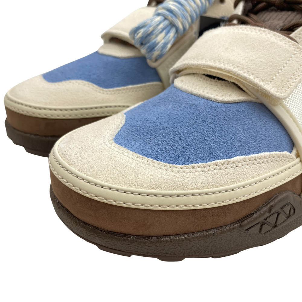 NIKE ナイキ 25SS HQ3072-400 × Travis Scott トラヴィススコット Zoom Field Jaxx Pale Ivory and Leche Blue ズームフィールドジャックス ペールアイボリー アンド レチェブルー スニーカー ブラウン系 ブルー系 27.5cm【新古品】【未使用】【中古】