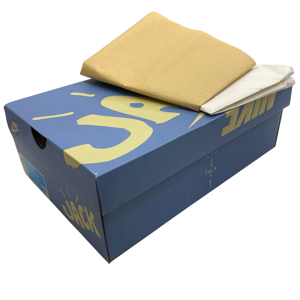 NIKE ナイキ 25SS HQ3072-400 × Travis Scott トラヴィススコット Zoom Field Jaxx Pale Ivory and Leche Blue ズームフィールドジャックス ペールアイボリー アンド レチェブルー スニーカー ブラウン系 ブルー系 27.5cm【新古品】【未使用】【中古】