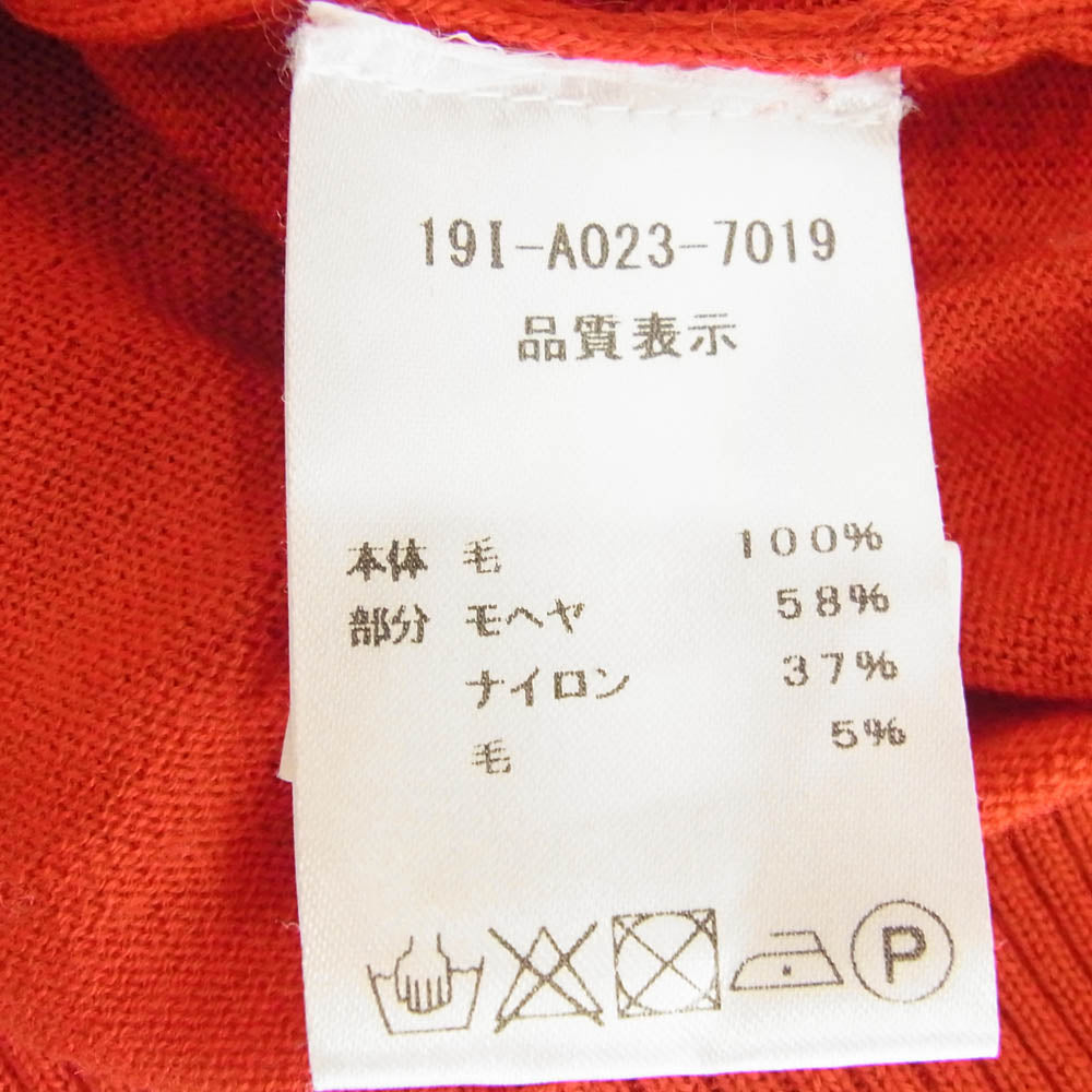 ヌメロヴェントゥーノ フローラル ニット セーター レッド系 38【中古】