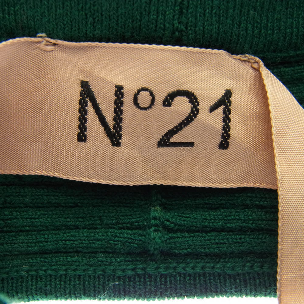 ヌメロヴェントゥーノ ドッキング ニット セーター ライトブルー系 グリーン系 40【中古】