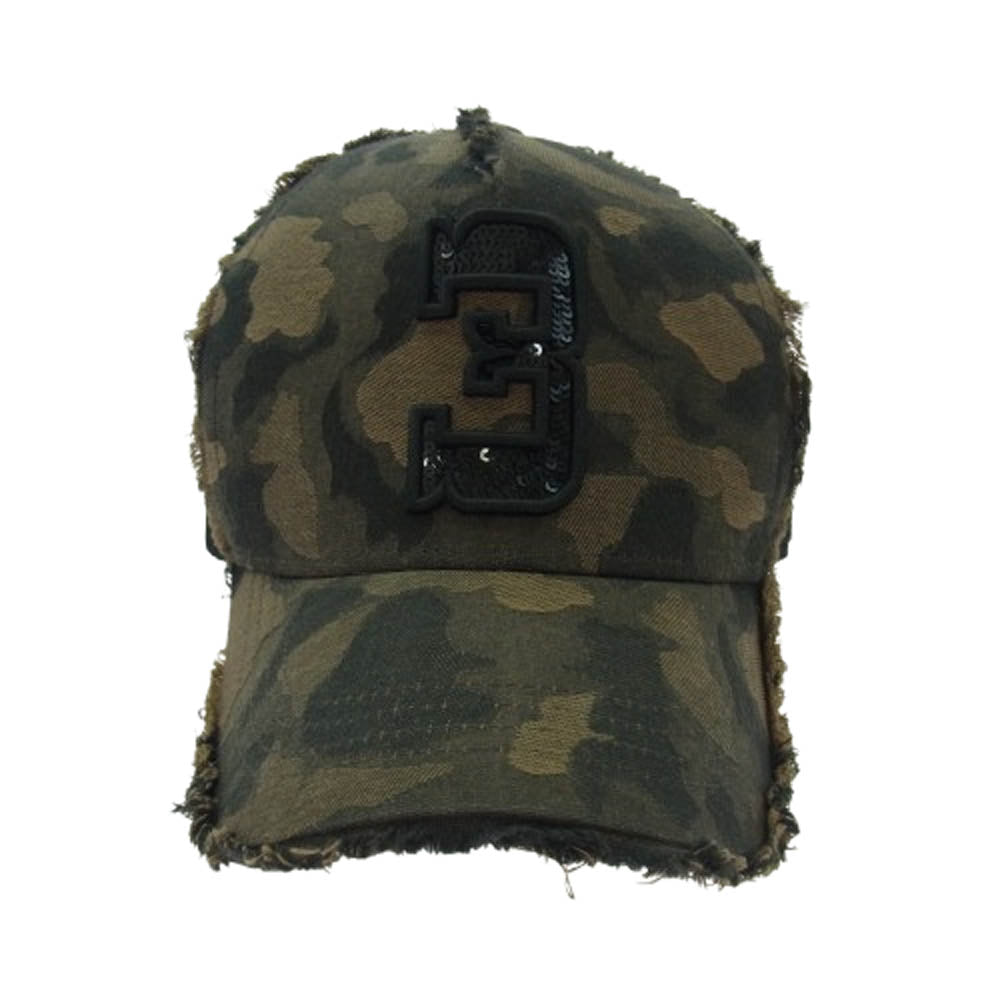 ヨシノリコタケ カモフラ 迷彩 メッシュ キャップ カーキ系【中古】