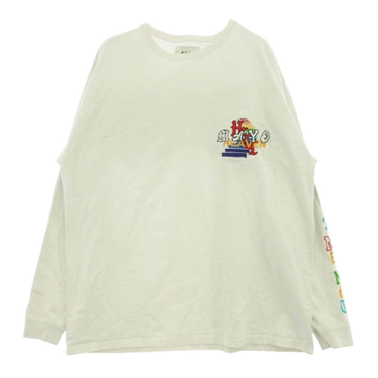 メイヨー 22MY-LT25 エンブロイダリー 刺繍 ロングスリーブ 長袖 Tシャツ ロンT ホワイト系 L【中古】