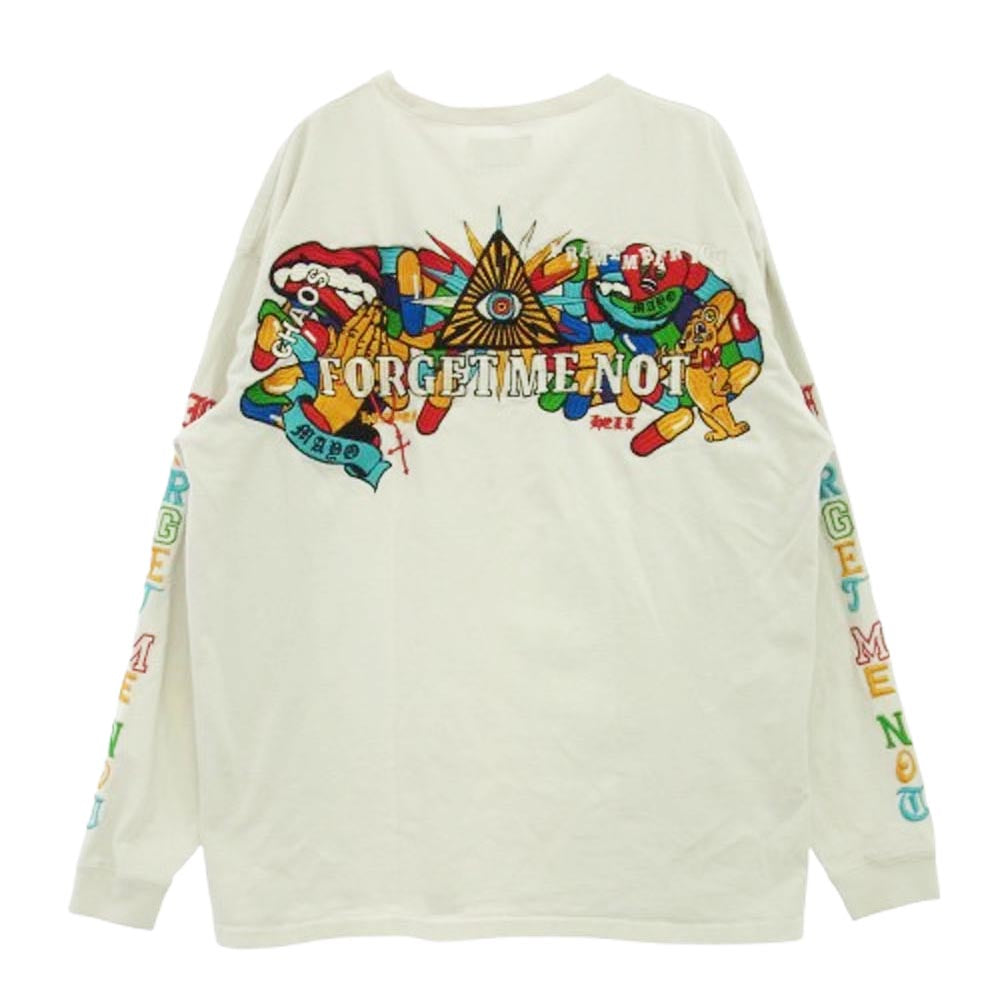 メイヨー 22MY-LT25 エンブロイダリー 刺繍 ロングスリーブ 長袖 Tシャツ ロンT ホワイト系 L【中古】